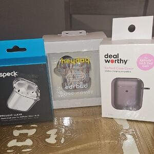 Speck Presidio Clear Earbud Case Cover Airpods Gen 1&2 BUNDLE
